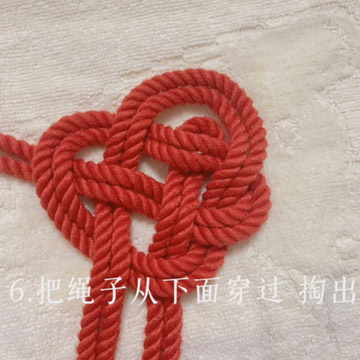 小白绳艺：爱心结图文教程-第6张图片-灰灰斯慕圈