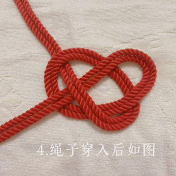 小白绳艺：爱心结图文教程-第4张图片-灰灰斯慕圈